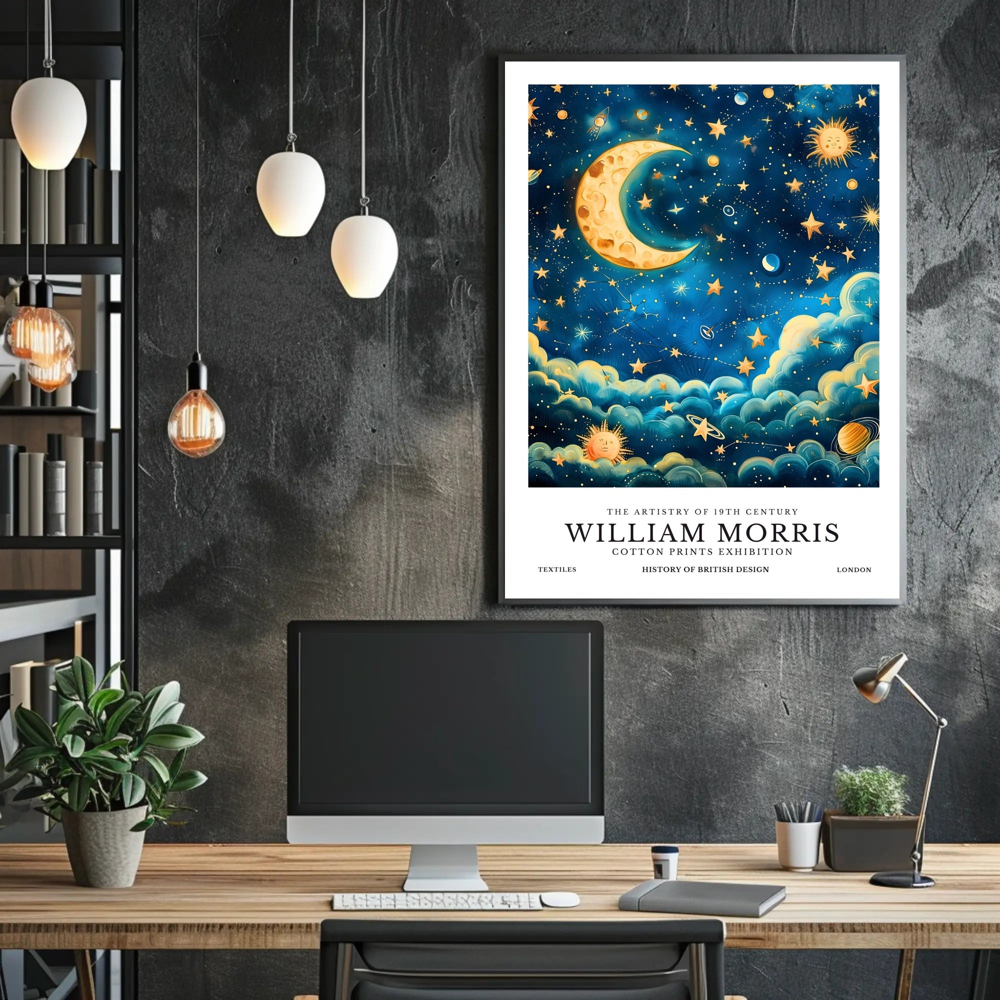 William Morris Cotton Prints Exhibition Poster