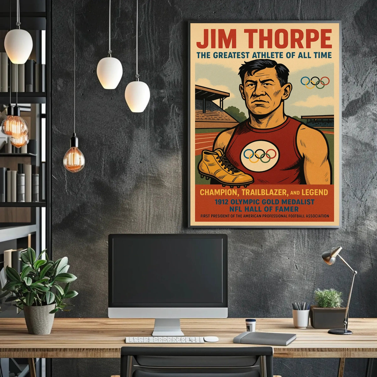Champion Trailblazer Legend Jim Thorpe Poster