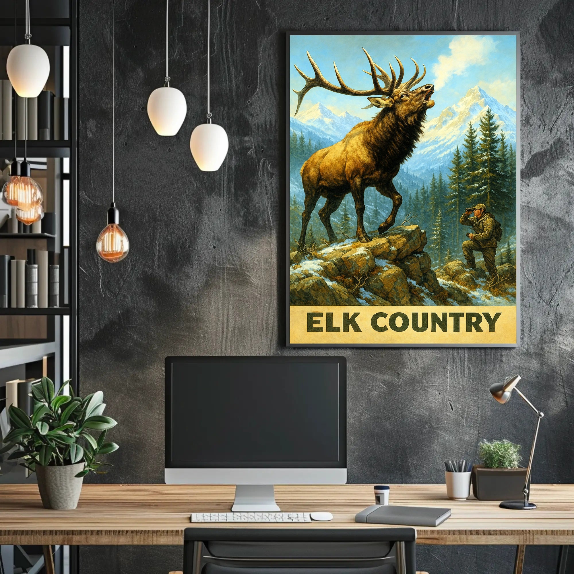Elk Country Poster PosterGoat