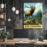 Elk Country Poster PosterGoat