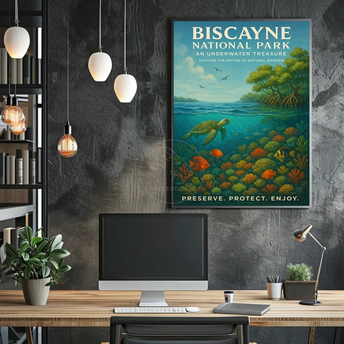 Biscayne National Park Underwater Serenity National Park Poster