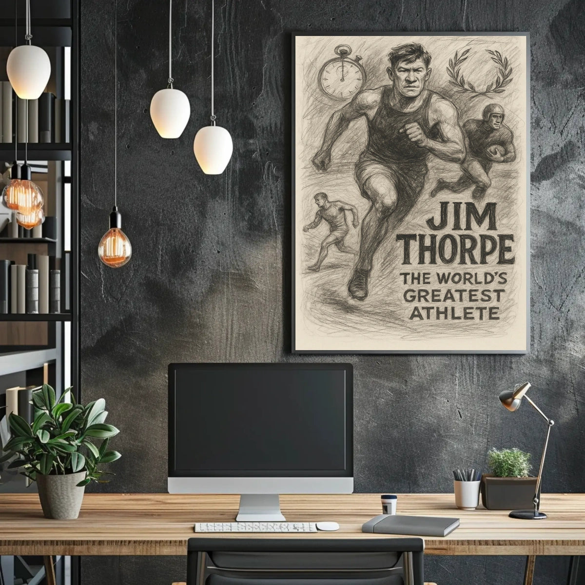 Jim Thorpe Celebrating Excellence Sports Poster Art