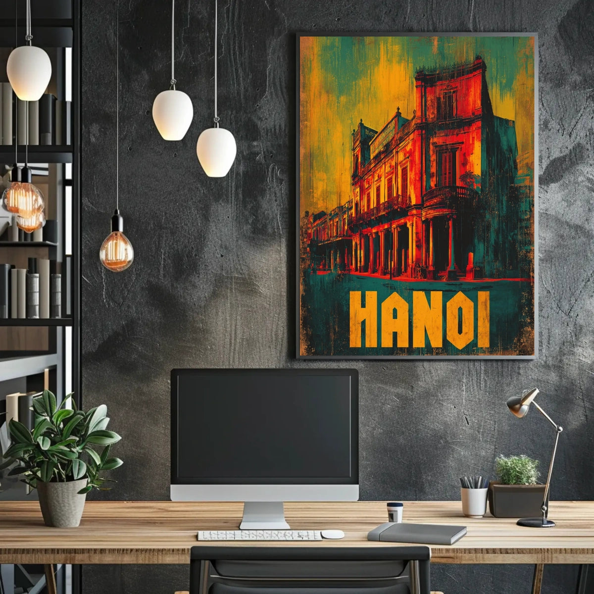 Hanoi Architectural Art Poster