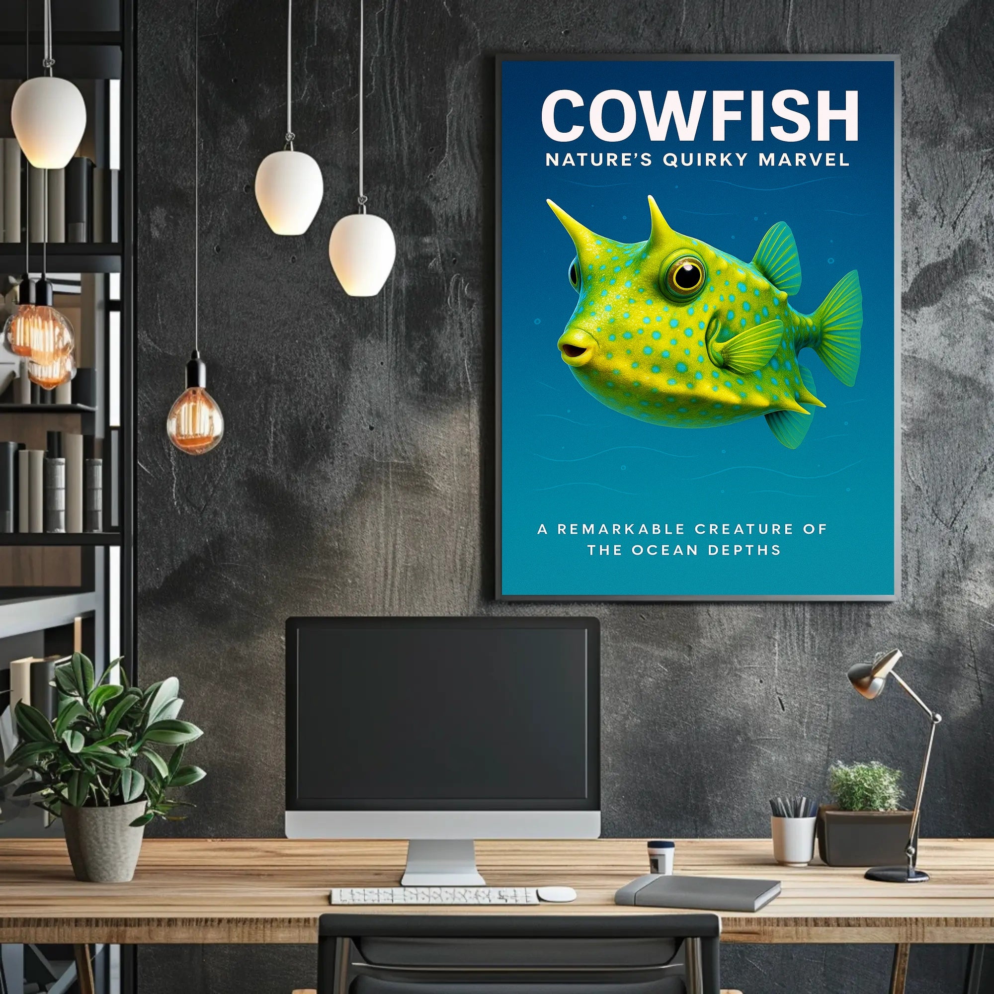 Cowfish Nature’s Quirky Marvel Poster PosterGoat