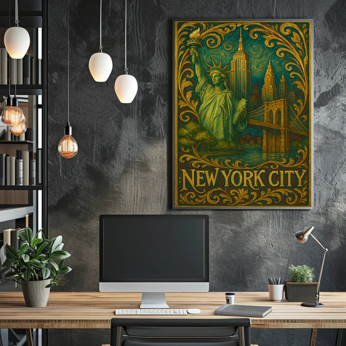 New York City Landmarks Poster Art Print Museum Quality