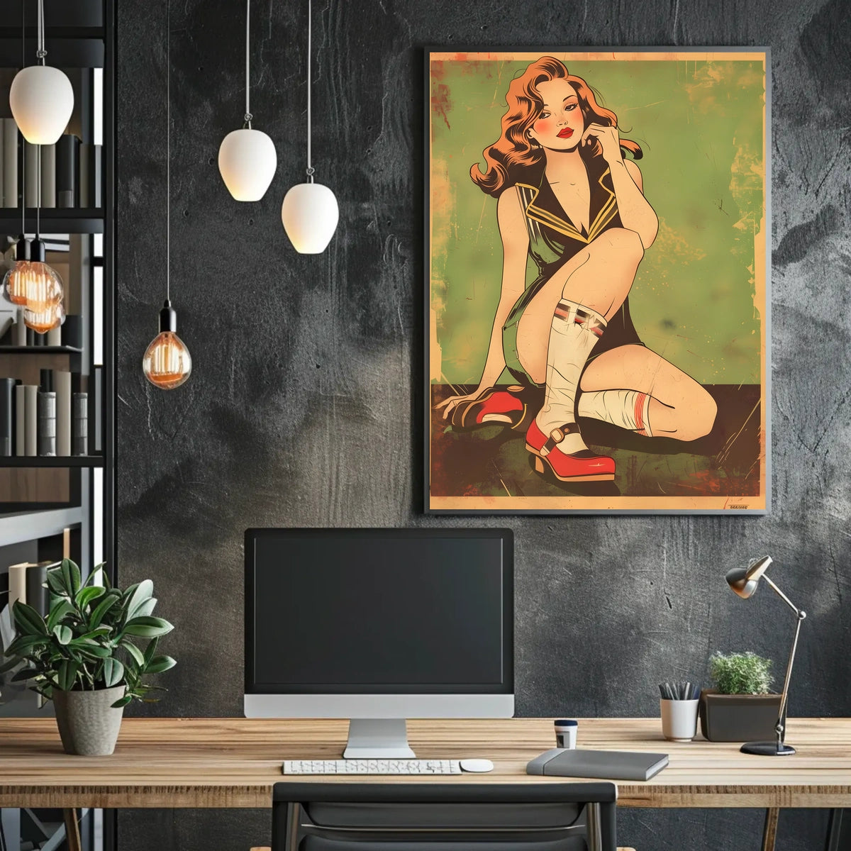 Vintage Pin-Up Art Poster