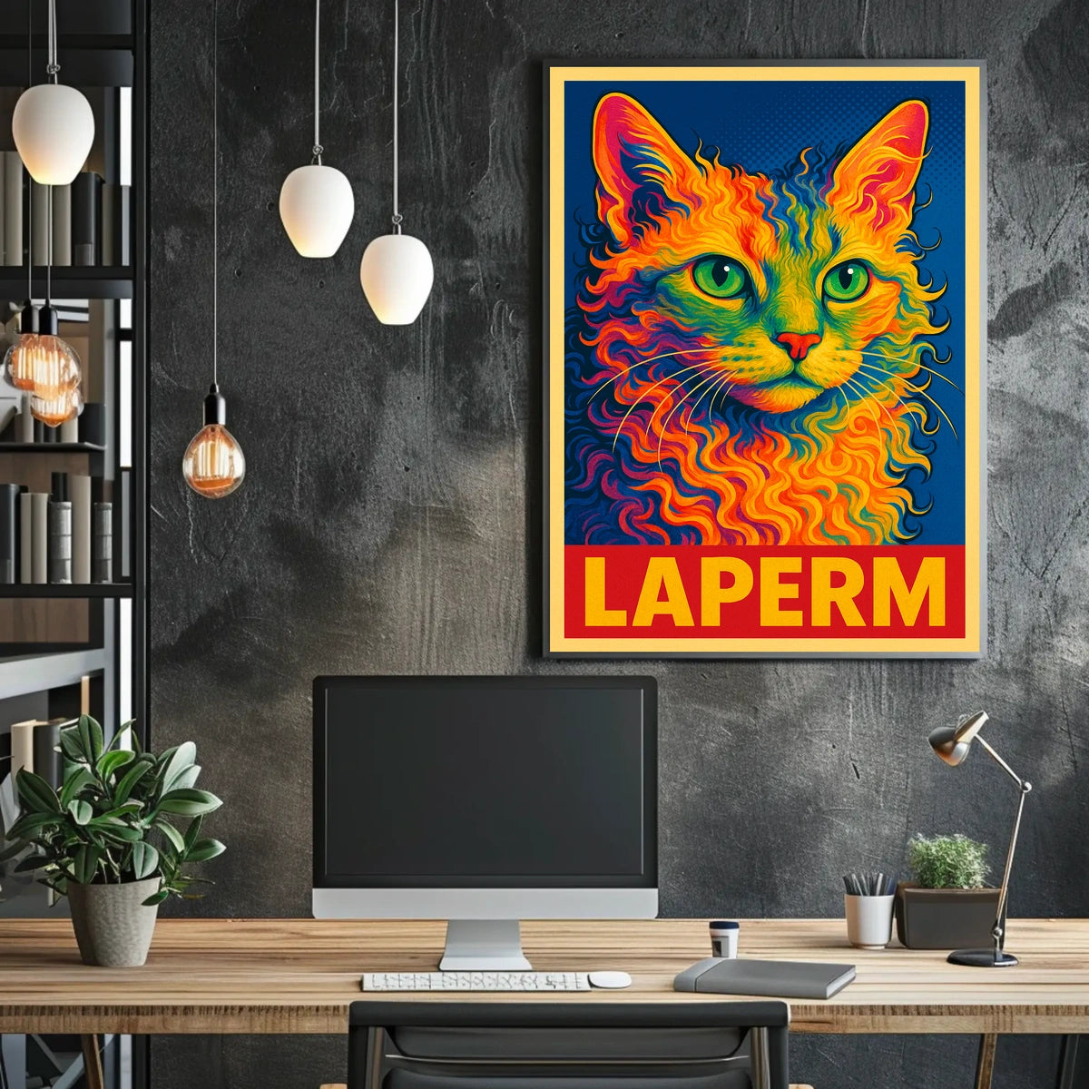 LaPerm Cat Art Poster