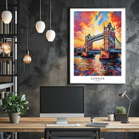 London Bridge in Vibrant Colors Poster PosterGoat