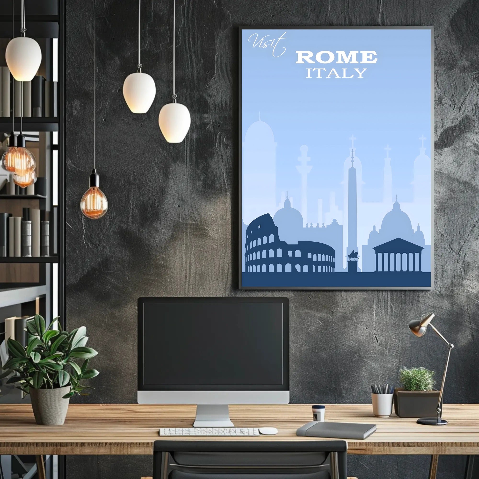 Visit Rome, Italy Travel Poster