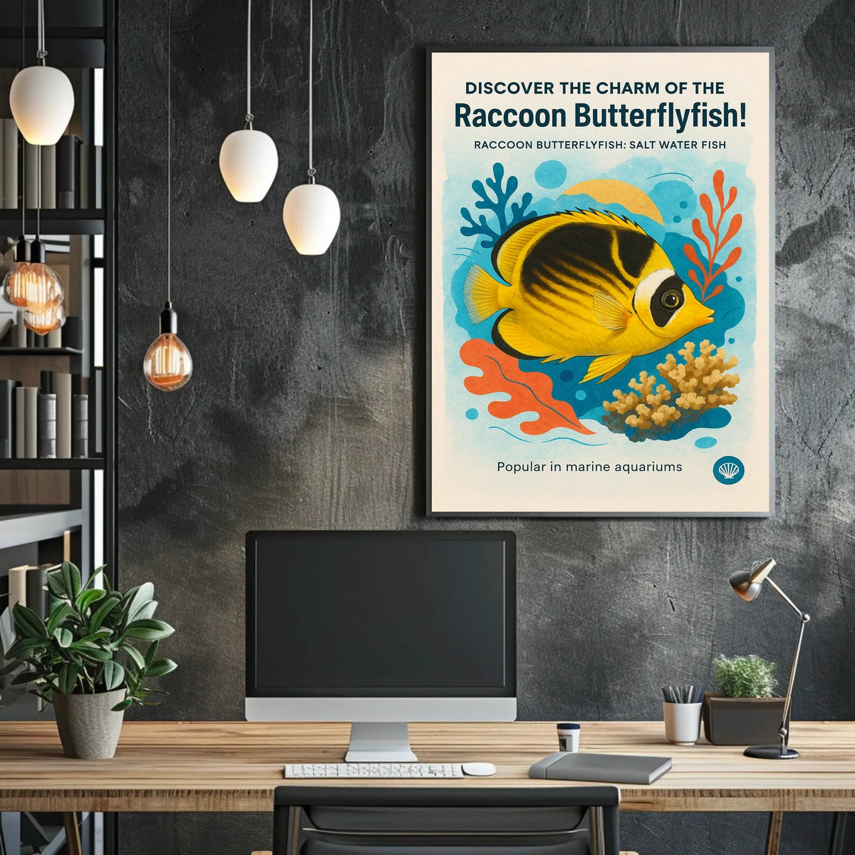Discover the Charm of the Raccoon Butterflyfish Poster