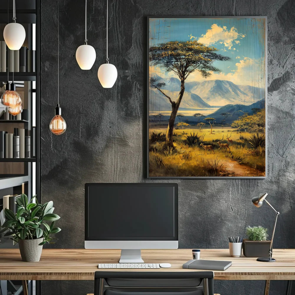 Vintage Architectural Landmarks Art Deco Poster