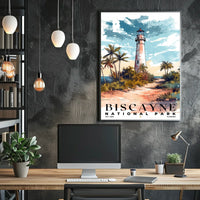 Biscayne Watercolor Wall Art Poster