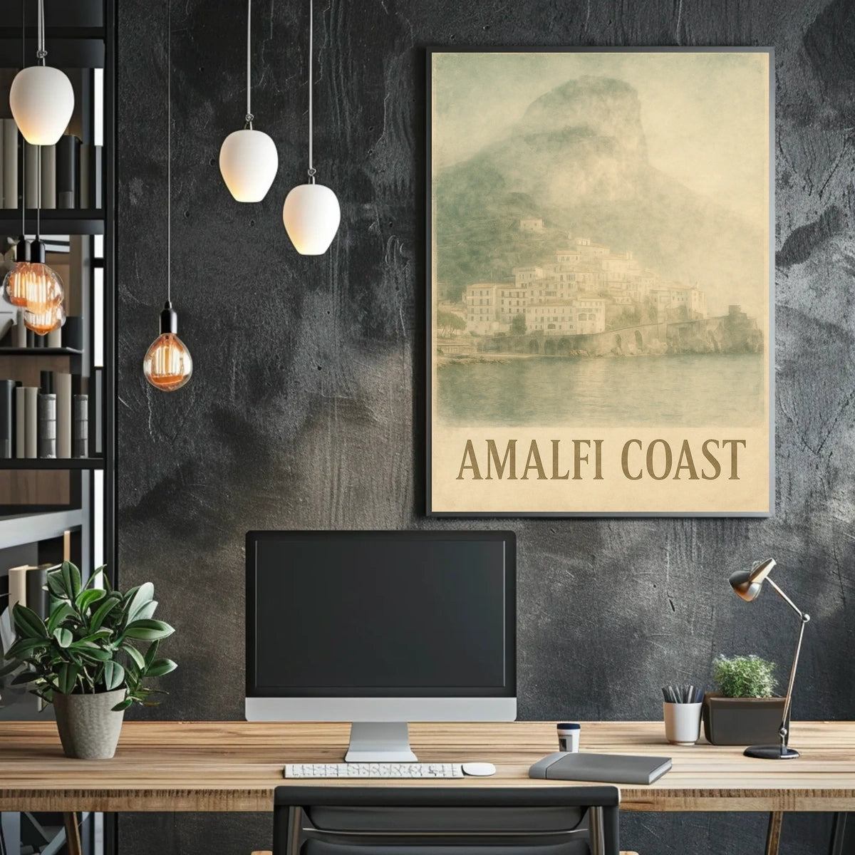 Amalfi Coast Poster Wall Art 18x24 Scenic Print Decor