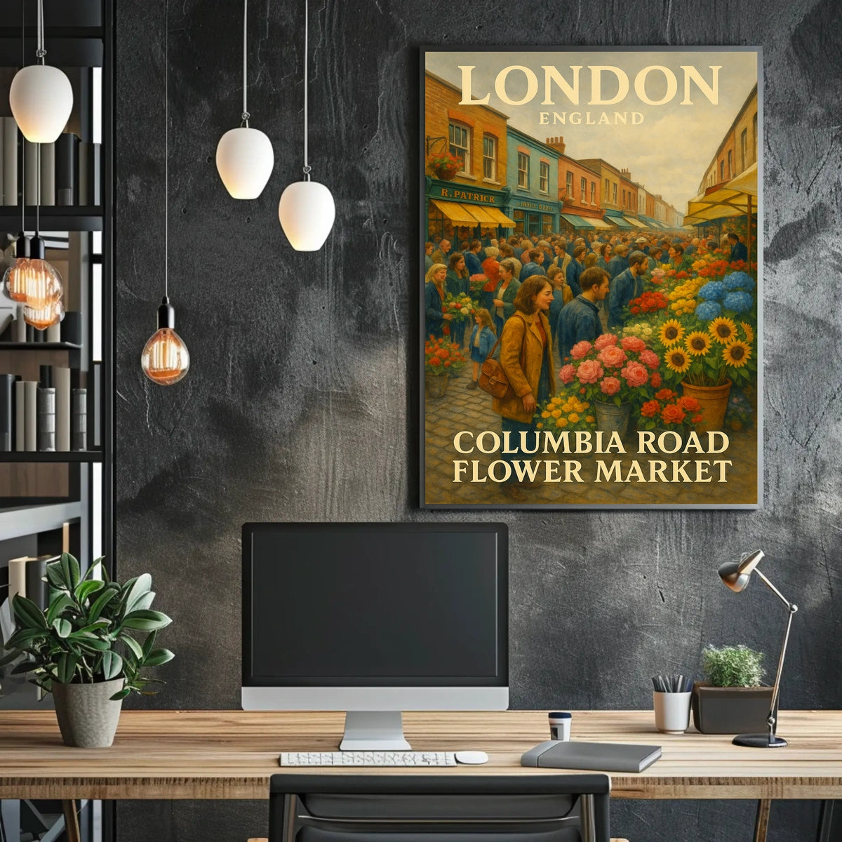 Columbia Road Flower Market Poster