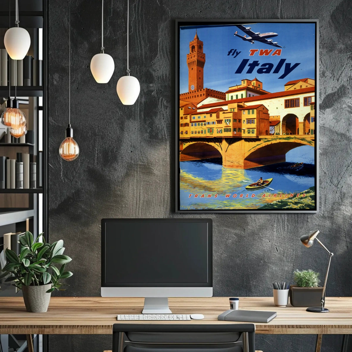 Fly Twa To Italy Poster
