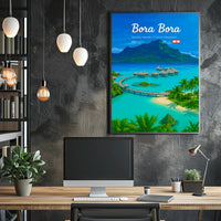Breathtaking Bora Bora Travel Poster for Island Paradise Lovers PosterGoat