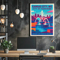Kansas City, MO City of Fountains Poster