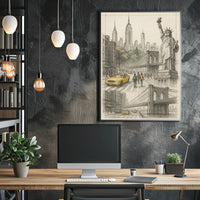Iconic New York City Art Poster For NYC Home Decor Lovers