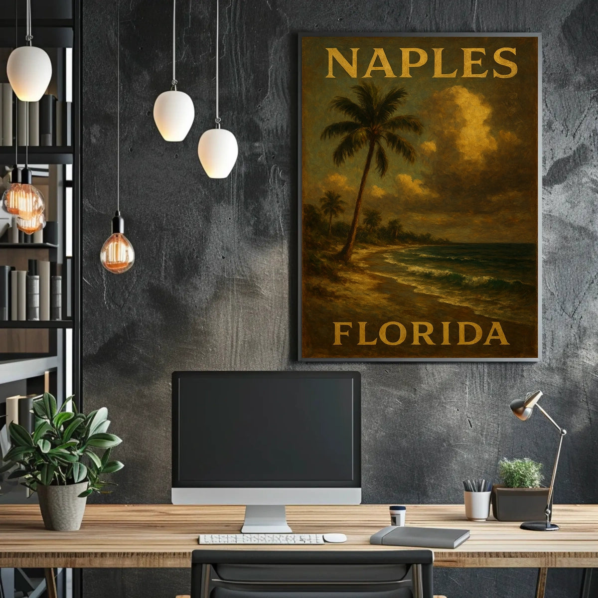 Naples Florida Poster Coastal Wall Art Home Decor Gift