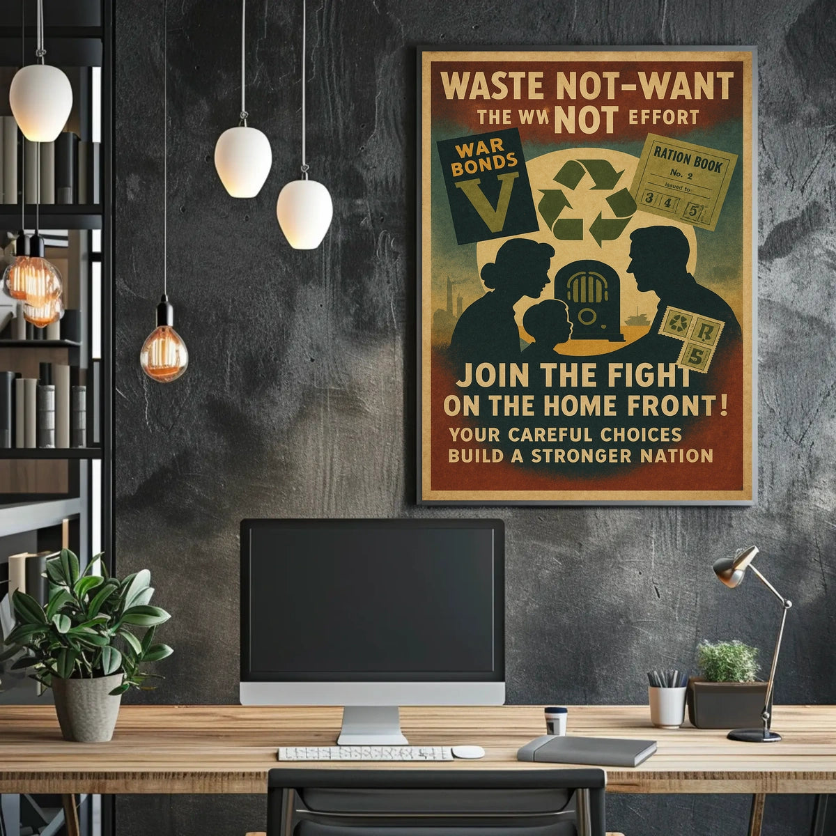 Waste Not, Want Not Home Front Effort Poster