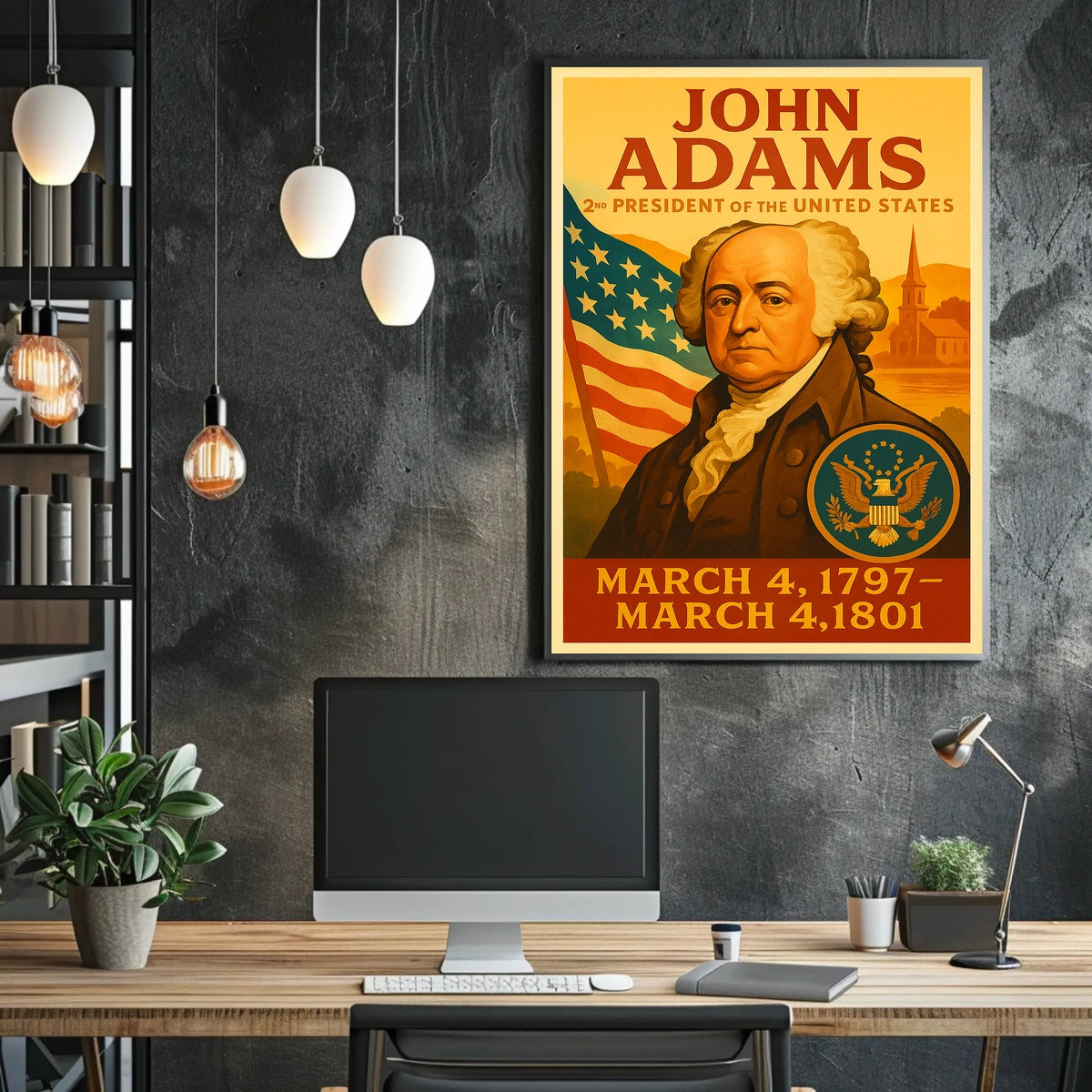 John Adams 2nd President Poster