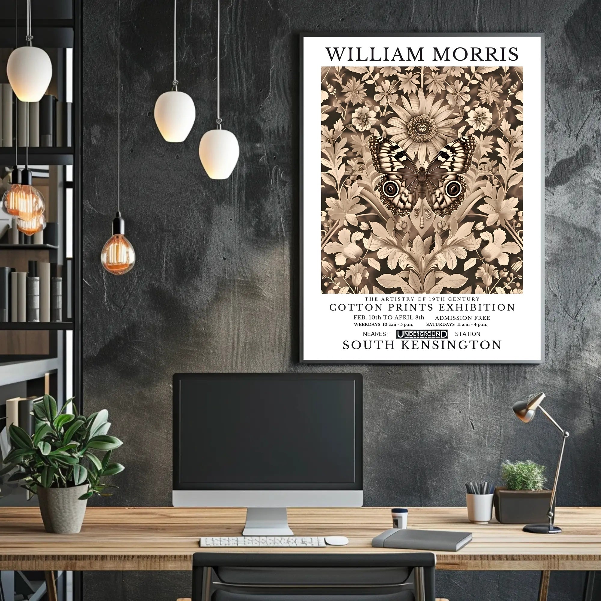 William Morris 19th Century Cotton Prints Poster