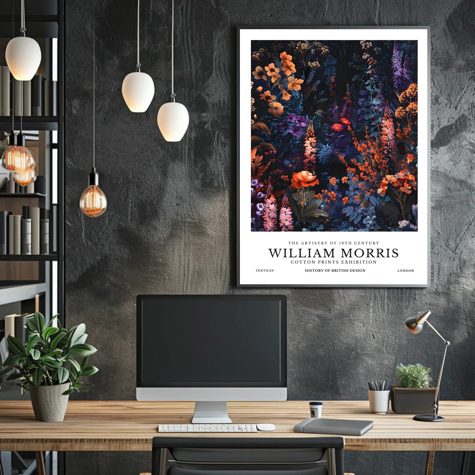 William Morris Cotton Prints Exhibition Poster