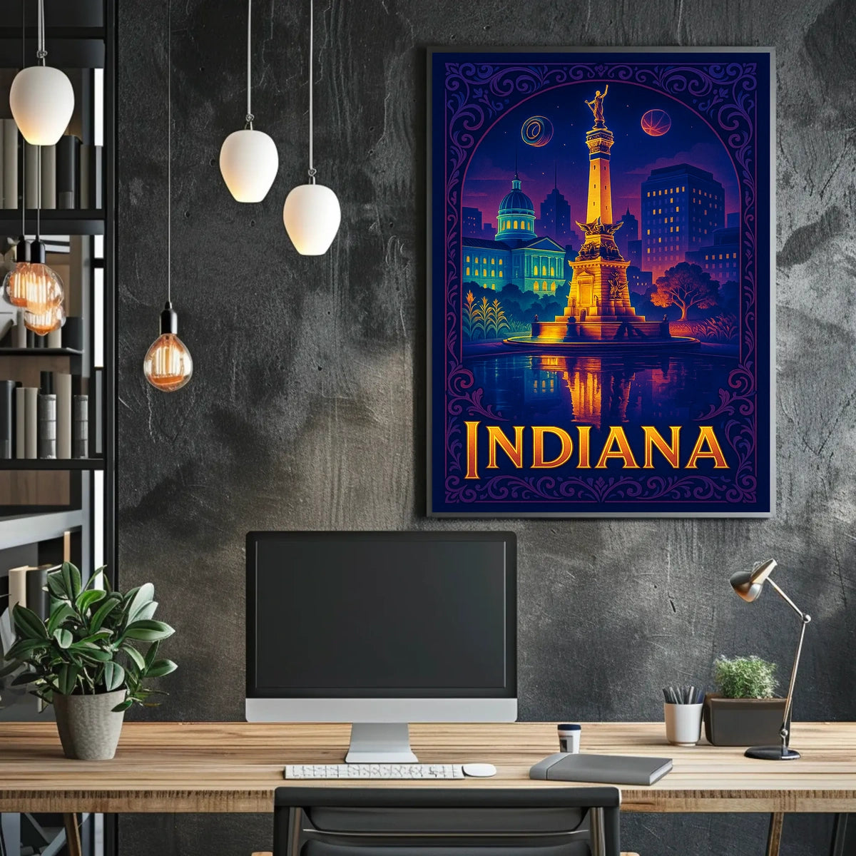 Indiana A Vibrant Tribute Poster