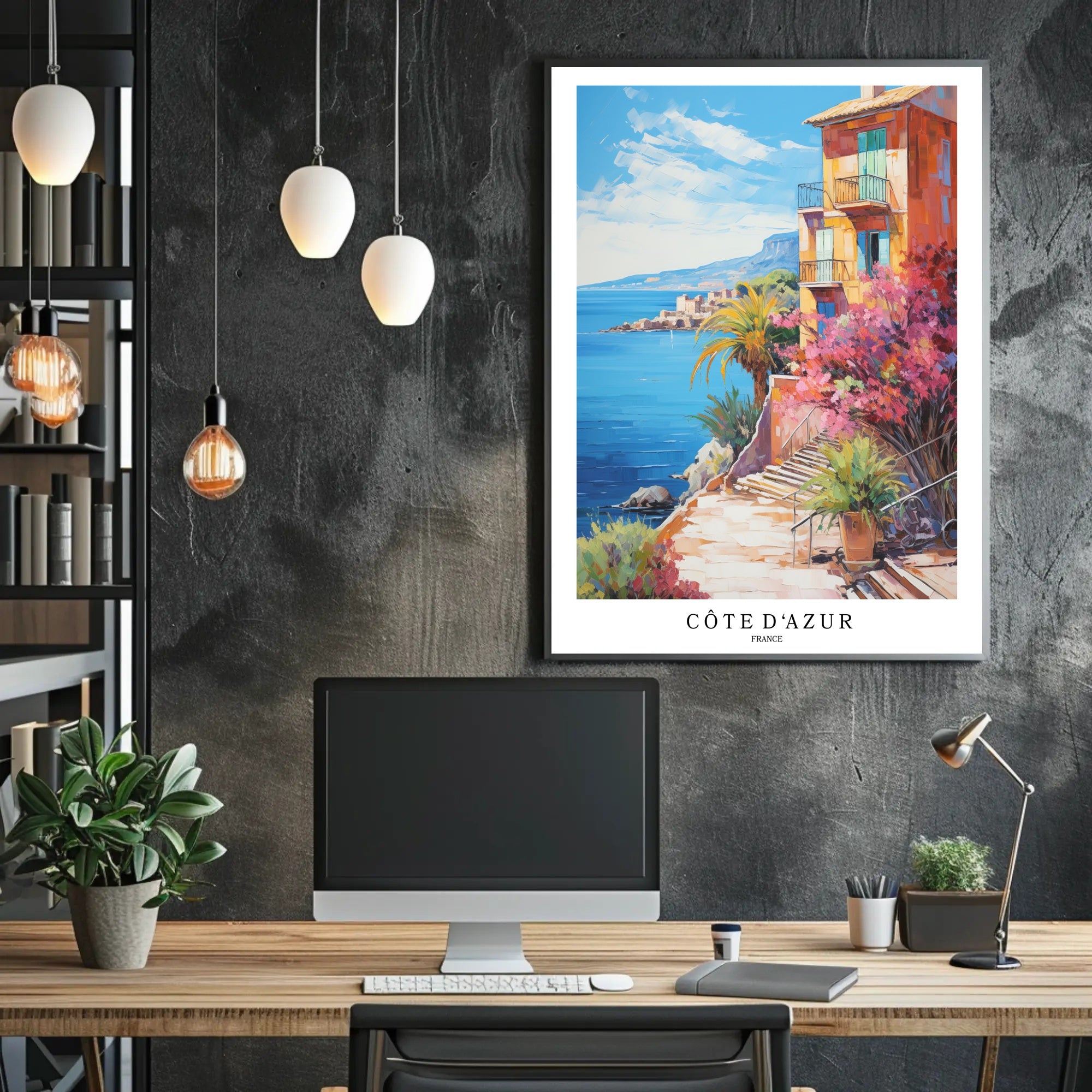 Côte d'Azur Coastal Impressionism Travel Poster PosterGoat