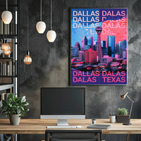 Vibrant Dallas Skyline Poster