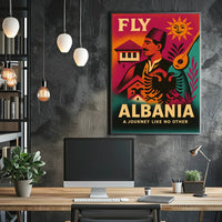 Travel to Vibrant Albania Artistic Cultural Heritage Poster PosterGoat