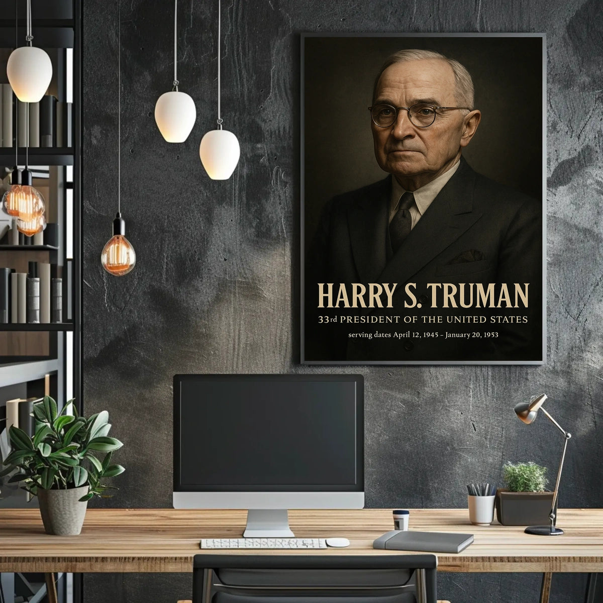 Harry S Truman 33Rd President Poster Wall Art Decor