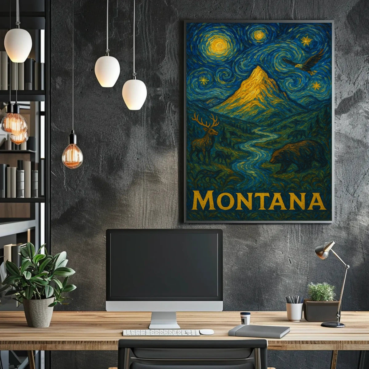 Montana Wilderness Art Impression National Park Poster
