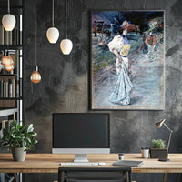 Elegance in the Evening: Cultural Fusion Watercolor Poster