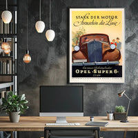 Opel Super 6 Advertisement Poster