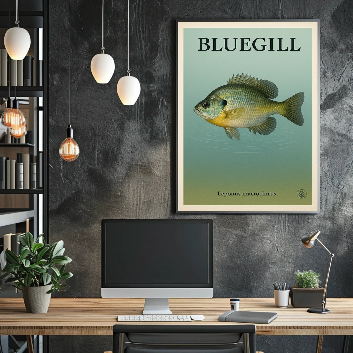 Bluegill Fish Illustration Poster