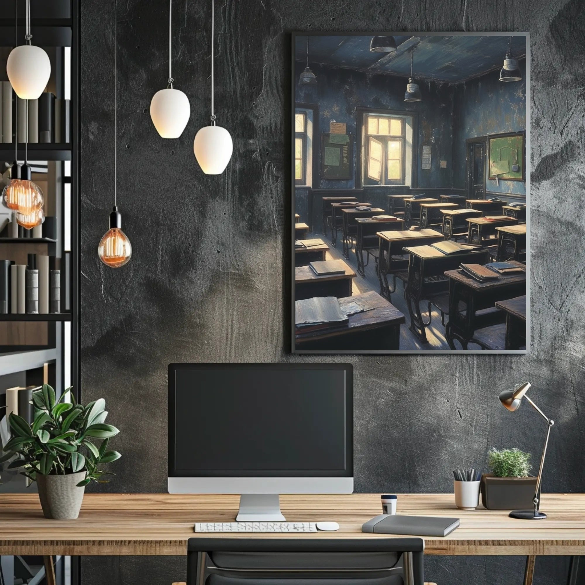 Nostalgic Classroom Ambiance Poster