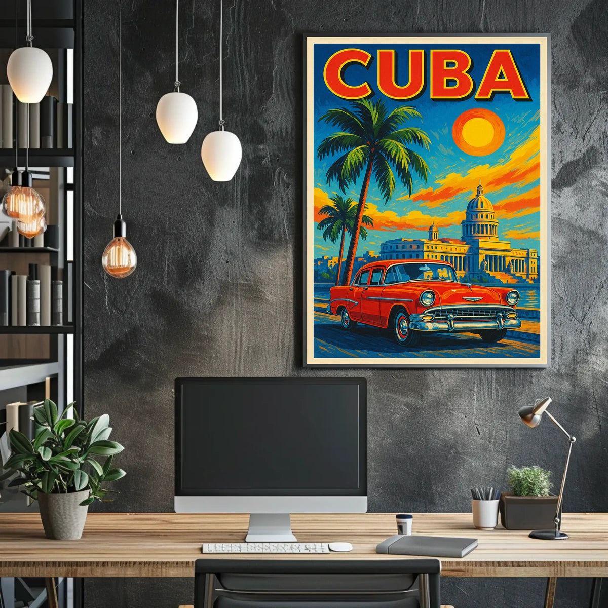 Vibrant Cuba Travel Poster