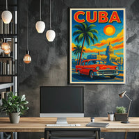 Vibrant Cuba Travel Poster