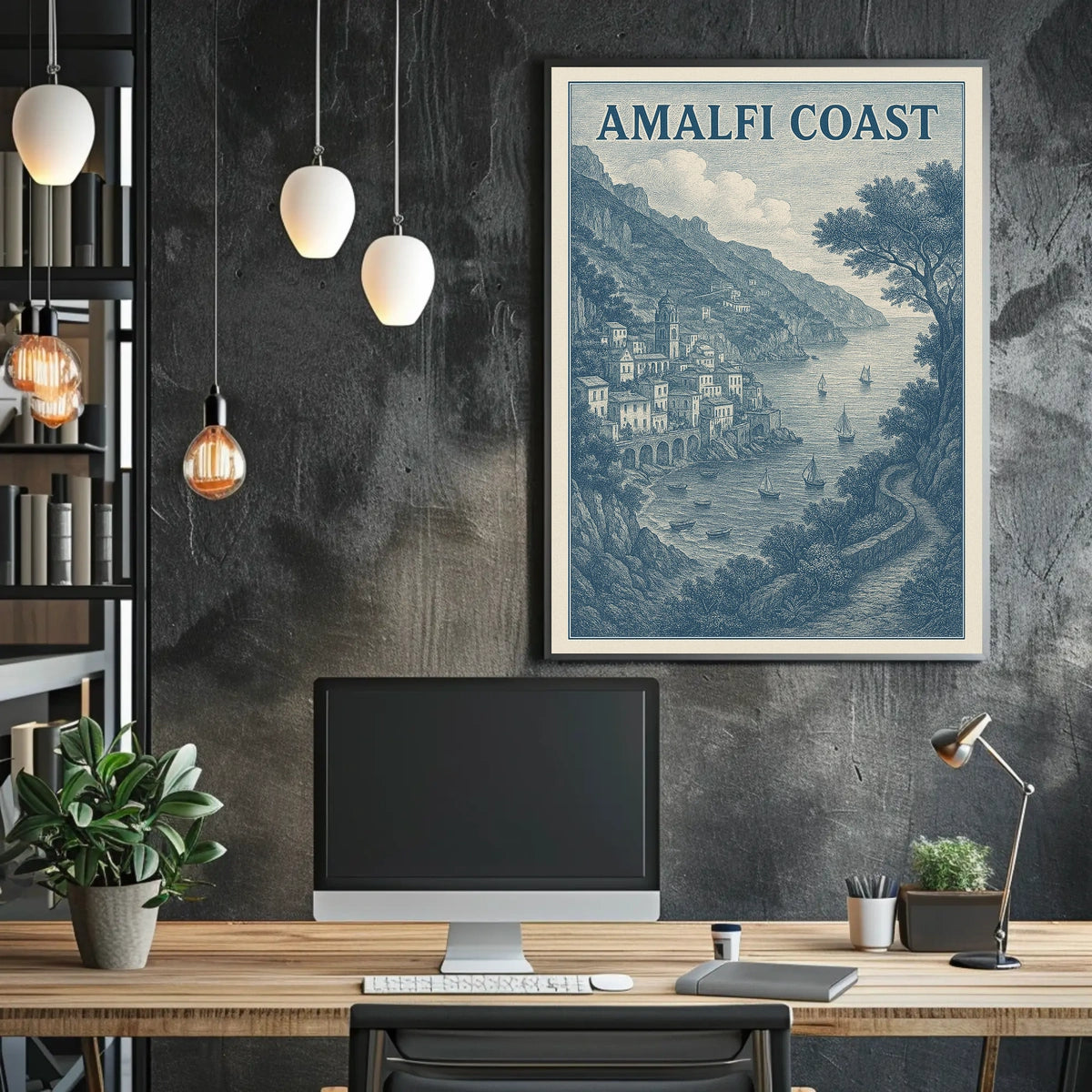 Amalfi Coast Poster Art Wall Decor Museum Quality 18x24