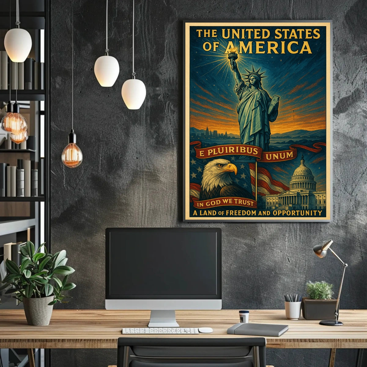 A Land Of Freedom And Opportunity Poster
