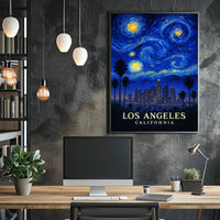 Starry Night Over Los Angeles Poster PosterGoat