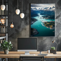 Glacier Bay Travel Poster Serene Landscape Wall Art