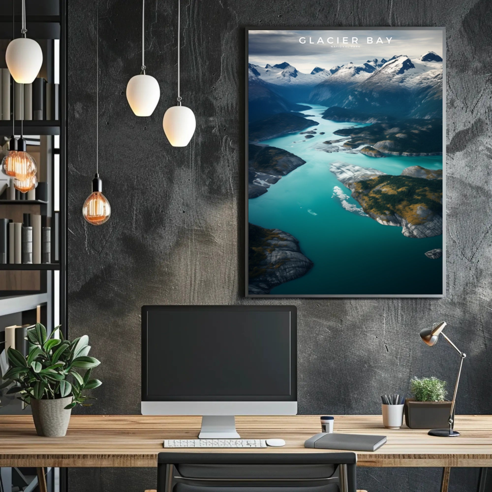 Glacier Bay Travel Poster Serene Landscape Wall Art