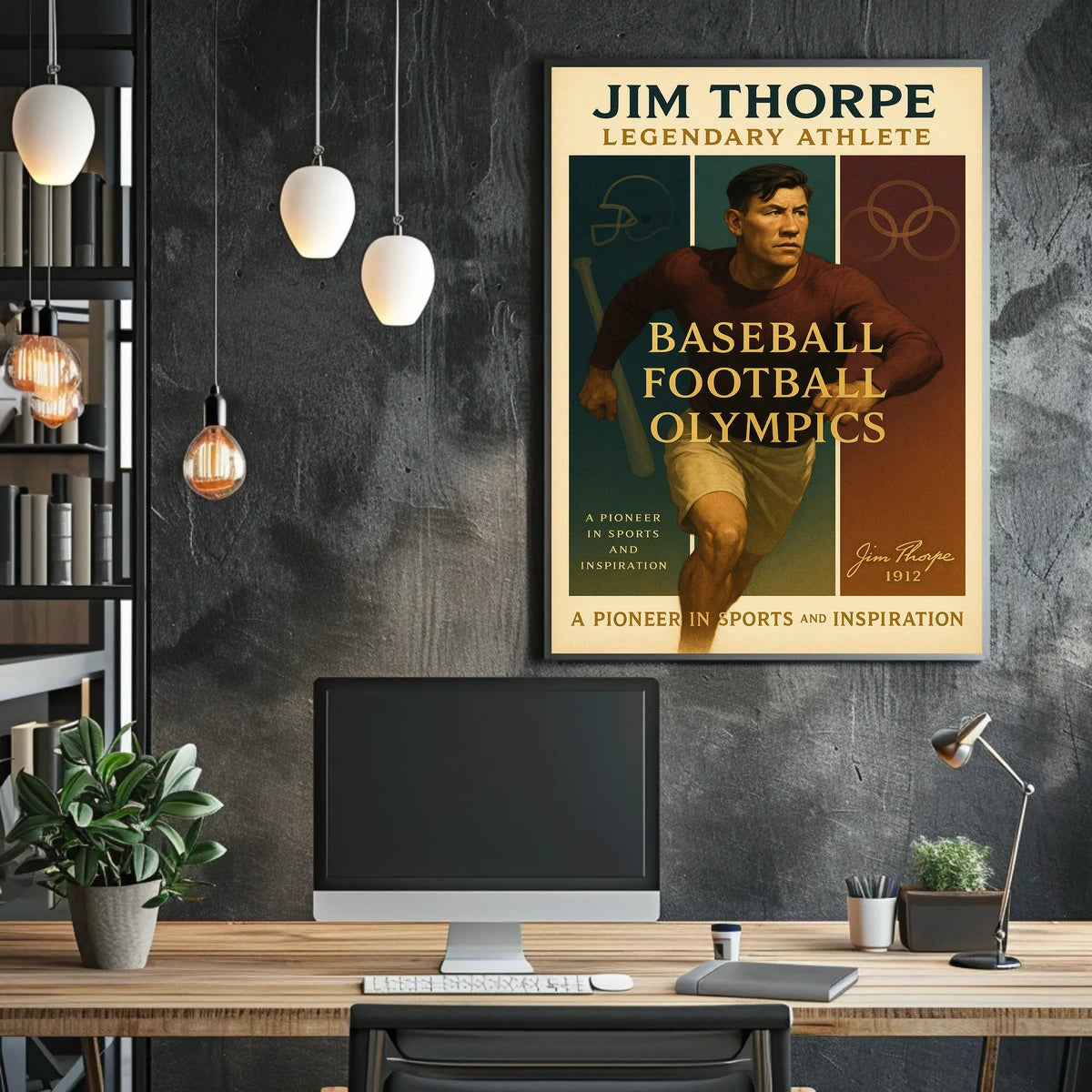 Jim Thorpe Icon of Athletic Excellence Poster