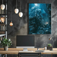 Eerie Crypt Skull Gothic Art Poster PosterGoat