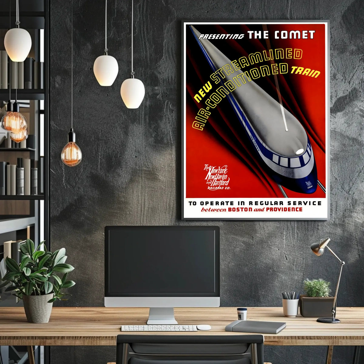 The Comet Train Travel Poster