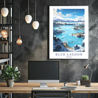 Blue Lagoon Escape: Icelandic Tranquility Travel Poster PosterGoat