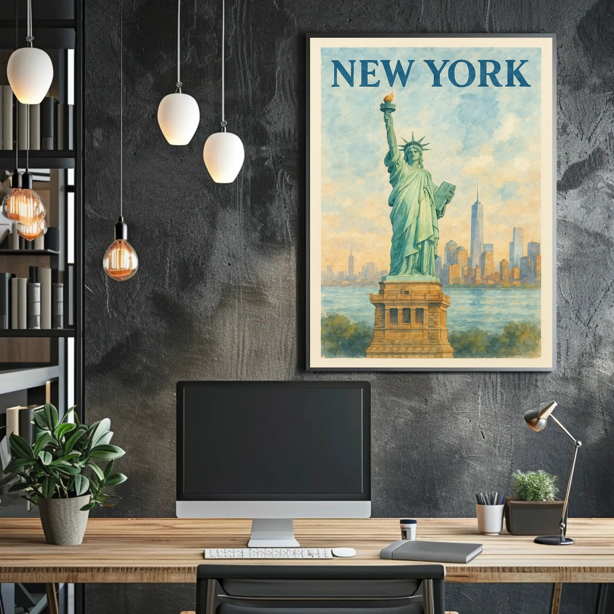 New York Iconic Landmarks Poster