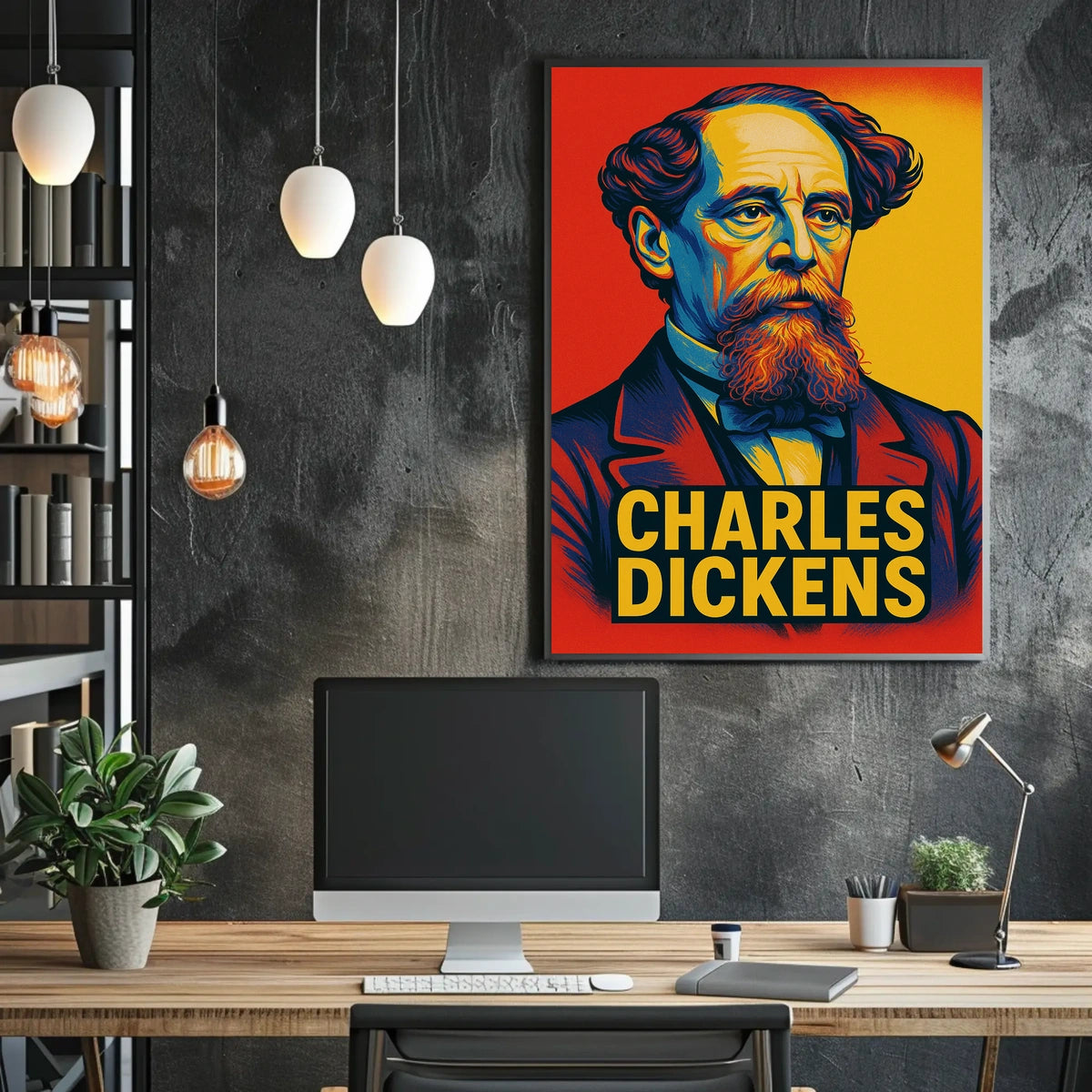Charles Dickens Portrait Poster
